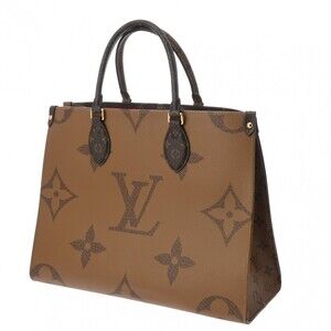 Louis Vuitton Handbag Monogram Go the Brown Giant On Leather